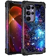 Miqala for Galaxy S24 Ultra 5G Case,Glow in The Dark Three Layer Heavy Duty Shockproof Protection...