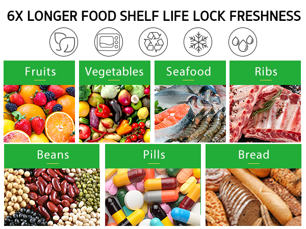 6X Longer Food Shelf Life Lock Freshness