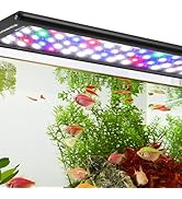AQQA LED Aquarium Light Plant Fish Tank Light Full Spectrum Waterproof Fish Light with 24/7 Natur...