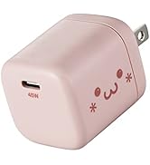 ELECOM USB C GaNII Wall Charger, Ultra Fast Charging, Foldable Plug AC Adapter, Portable Cute Des...