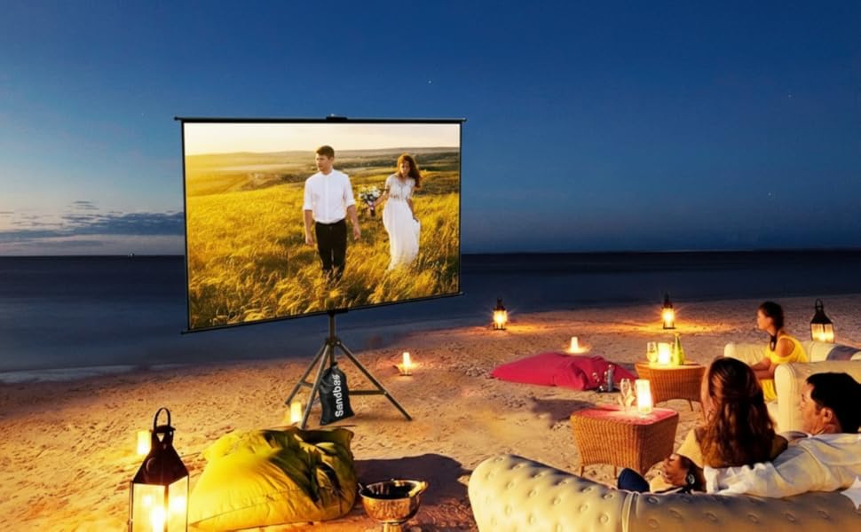 mini projector screen with stand