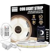 COB LED Strip Light 16.4FT,Warm White,CRI93+ Super Bright High Lumen,Dimmable 24V Flexible COB LE...