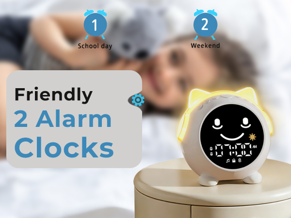 kids alarm clock hatch ok to wake bedroom room toddler children cute night light boy girl sleep 