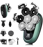 7D Head Shavers for Bald Men - Toncoke Detachable Electric Razor Grooming Kit with Nose Hair Trim...