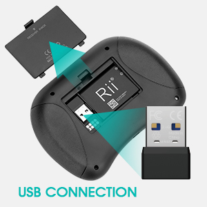 Usb receiver is inside of the back cover