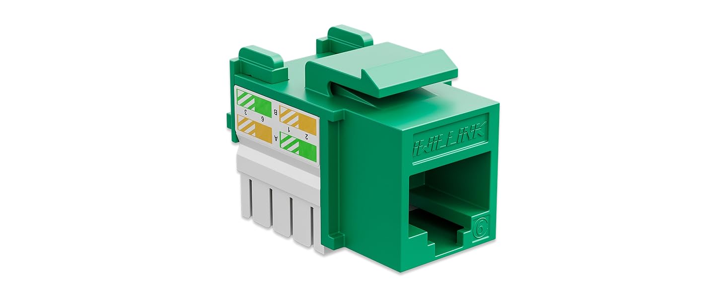 Iwillink Green RJ45 CAT6 keystone Jack