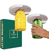 Bellemain Under Cabinet Jar Opener, 2-Pack, Premium Lid Gripper and Opener for Jars &amp; Bottles, Id...
