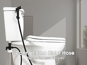 connecting stainless steel hose to handheld bidet sprayer