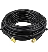 BOOBRIE SMA Cable Extension 32.8Ft Molded RG58/U SMA Male to SMA Female Cable SMA WiFi Antenna Ex...