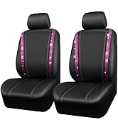 CAR PASS Bling Car Seat Covers, Shining Rhinestone Diamond Waterproof Faux Leather Two Front Only...