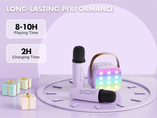 Karaoke Machine with 2 Wireless Microphones