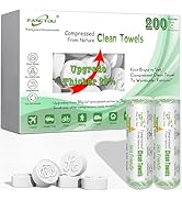 Fancyou Compressed Towels Tablets,Compact Portable Cotton Wipes Coin Tissues for Mini Travel Esse...