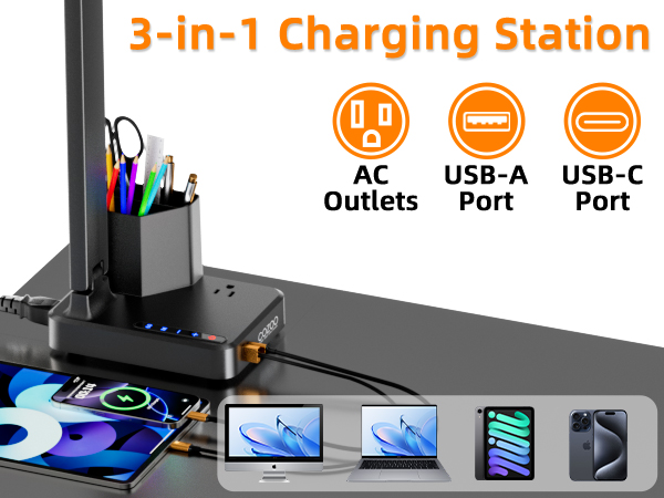 LED Desk Lamp with Charger