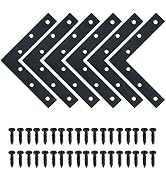 SAYAYO L Brace, 120x120mm / 5" x 5" Metal L Mending Plate L Flat Plate Bracket Stainless Steel L ...