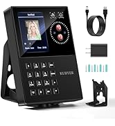 KUIIYER 3 in 1 Time Clocks for Employees Small Business (Face + Palm Print + PIN) Employee Clock ...