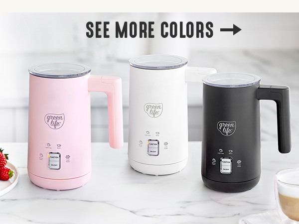 GreenLife, Ceramic Nonstick, PFAS-Free, Non-Toxic, Electrics, Milk Frother