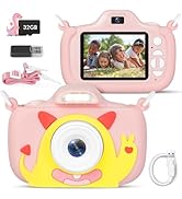 Kids Camera with Flashlight &amp; 2.4in Screen, 1080P Dual Lens Toddler Camera- Christmas Birthday Gi...