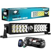 Nilight LED Light Bar 14inch 21LED Dual Row Spot Flood Combo Light Screw-less night vision Off Ro...