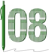 InkSlick 108 Pack Black Pens - Bulk Pens 1.0mm Medium Point Ballpoint Pens Smooth Writing No Blee...