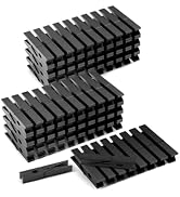 100 Pack Black Clothes Pins 2.9 Inch, Heavy Duty Rust Resistant Clothespins for Photo Wall Displa...