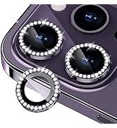 Xfilm for iPhone 14 Pro/iPhone 14 Pro Max Camera Lens Protector Bling, 9H Hardness Scratchproof M...