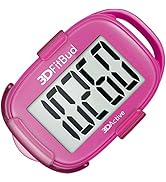 3DFitBud Simple Step Counter Walking 3D Pedometer from 3DActive with Clip &amp; Lanyard - A420S
