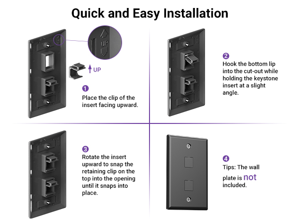 blank keystone inserts black