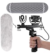 Micolive Upgrade Microphone Windshield Blimp,Windscreen Protect Cage with Shock Mount Suspension ...