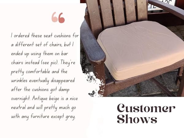 Outdoor Seat Cushion Outdoor Chair Cushions Set of 4 Patio Chair Cushions Furniture Chair Pads