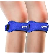IPOW 2 Pack Knee Pain Relief &amp; Patella Stabilizer Knee Strap Brace Support for Hiking, Soccer, Ba...