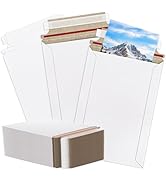 Kingrol 100 Pack 6 x 8.7 Inch Self-Seal Rigid Mailers, Stay Flat Cardboard Envelopes for Photos, ...