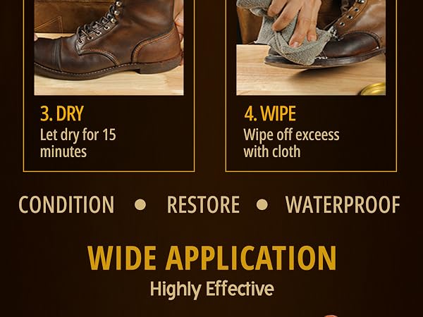 Eagle Mink Oil for Leather Boots All-Natural Leather Conditioner and Cleaner Waterproof Formula