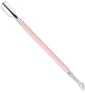 Makartt Cuticle Pusher, Pink Cuticle Remover, Professional Stainless Steel Nail Cleaner Dual Ende...