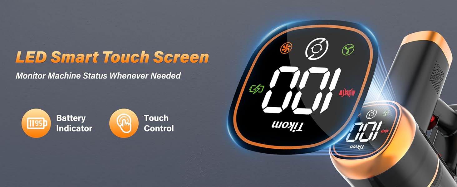 The cordless vacuum cleaner has a built-in 7-stage HEPA Filtration Cyclone System