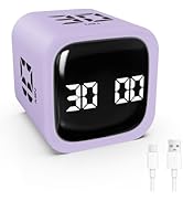 Foyucool Digital Cube Productivity Timer, Rotating Pomodoro Timer with Gravireceptor 5-10-30-60 M...