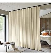 MaKefeile Room Divider Curtains Total Blackout Privacy Curtain Panel Room Thermal Insulated Noise...