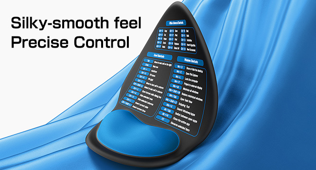  The premium Lycra fabric surface delivers smooth mouse movement