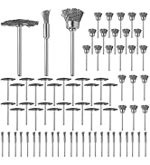 75Pcs Wire Brushes Set Steel Wire Brush Polishing Wheels Full kit 1/8" Shank Accessories for Rota...