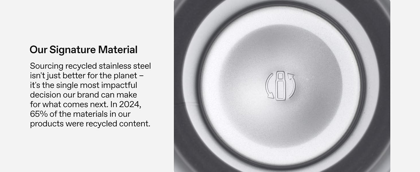 In 2024, 65% of the materials in our products were recycled content.