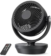 PNTCK Air Circulator Fan for Bedroom, Quiet Table Fan with 4 Speeds, 90° Oscillation, 120° Vertic...