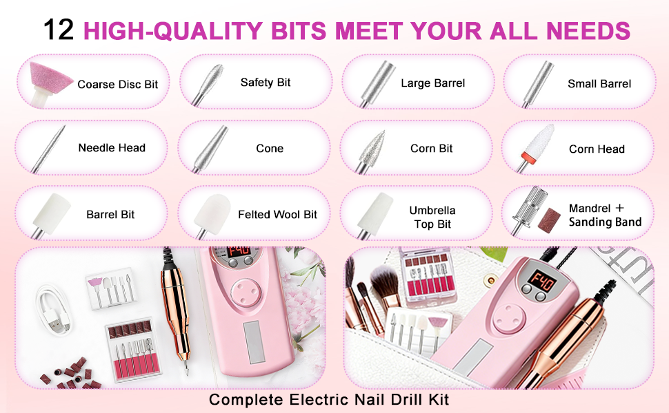 portable nail drill electric file
