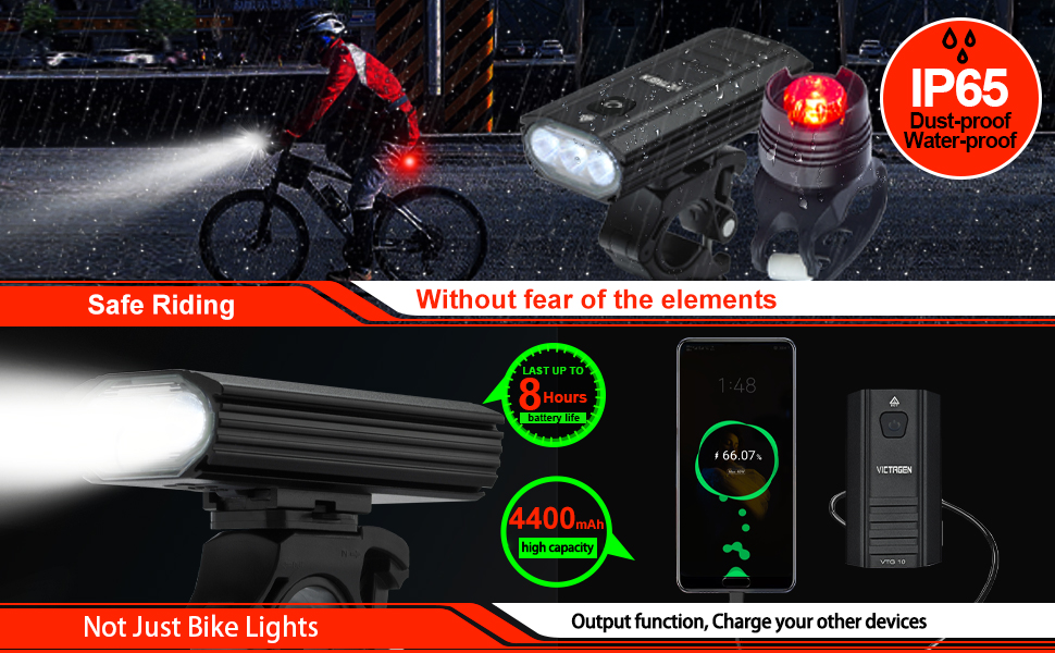 victagen Bike lights 2400lumens bike lights victagen lights for bike ebike lights bike Headlights