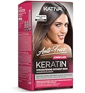 Kativa Anti-Frizz Xtreme Care, Home Use Straightening Treatment with Keratin and Cupuaçu, Rebuild...