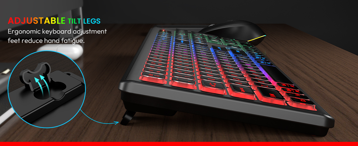 ergonomic tilt legs comfort typing