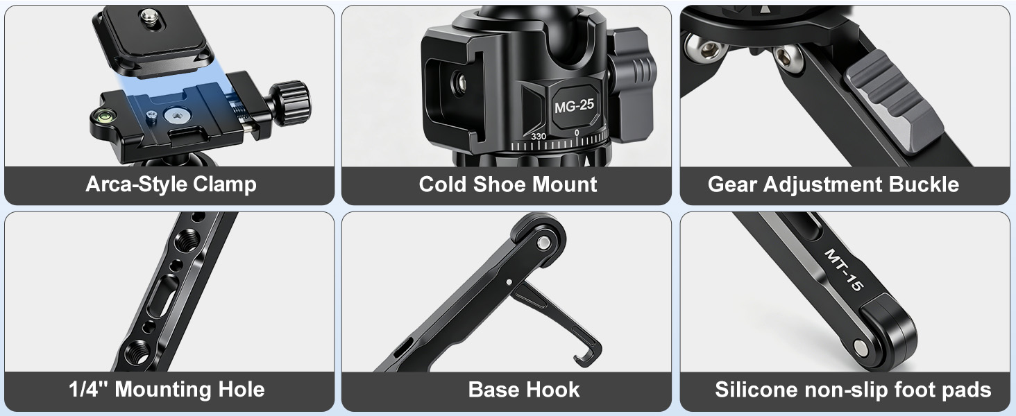 Koolehaoda Mini Tripod for Camera, 3-in-1 Selfie Stick Tripod with Extension Pole &amp;amp; Phone Holder