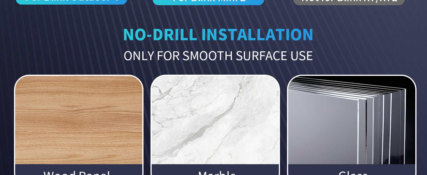 Blink Camera No Drill No Screw Wall Mount Bracket Blink Mini 2 /Blink Outdoor 4 /Blink Indoor Camera