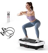 HTM Vibration Plate Exercise Machine - 330lbs Weight Capacity, 120 Speed Levels, 5 Program Modes ...
