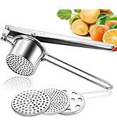 LHS Potato Ricer and Masher Large Heavy Duty Stainless Steel Manual Masher Ricer Kitchen Tool Foo...