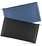 2 Pieces Money Bag,11x6.1 Inch Money Bags With Zipper for Cash, Bank Bag, Money Pouch, Money Hold...