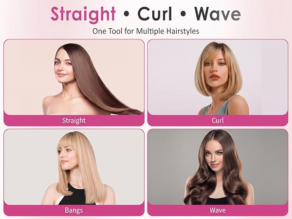 Multifunctional Hair Straightener Brush